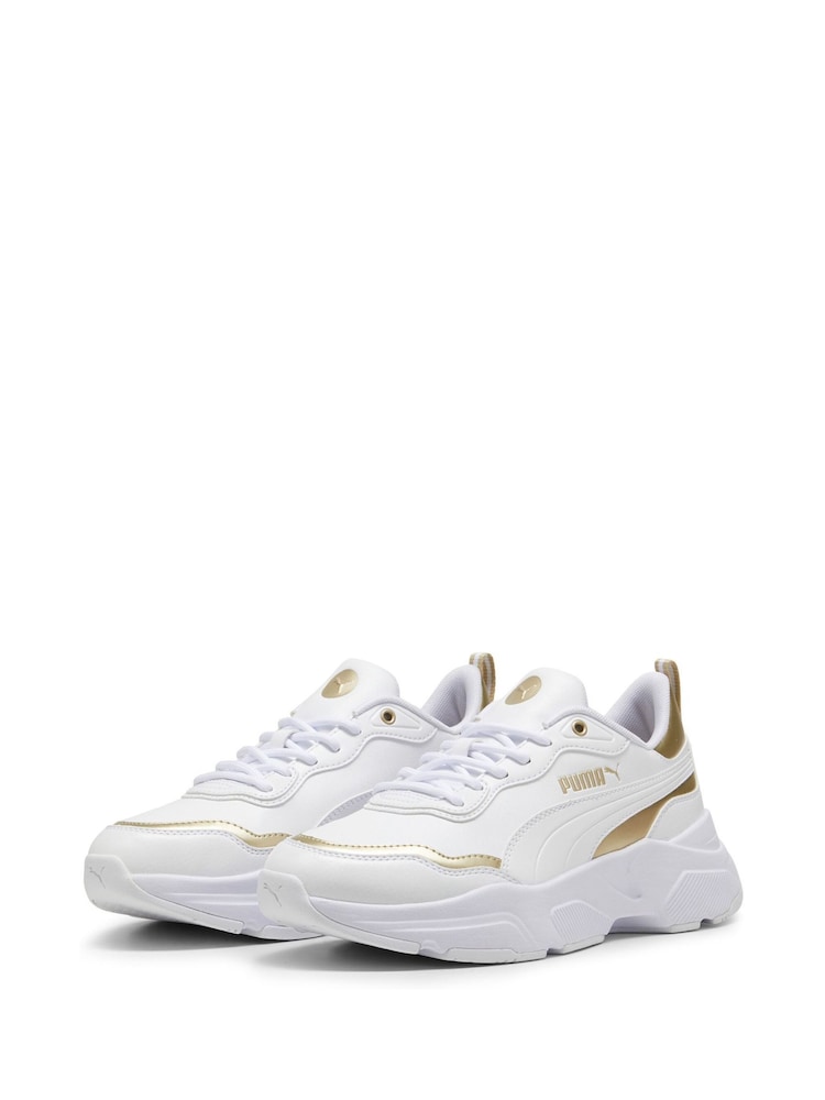 Puma White Womens Cassia Rose Metallic Dream Sneakers - Image 3 of 6