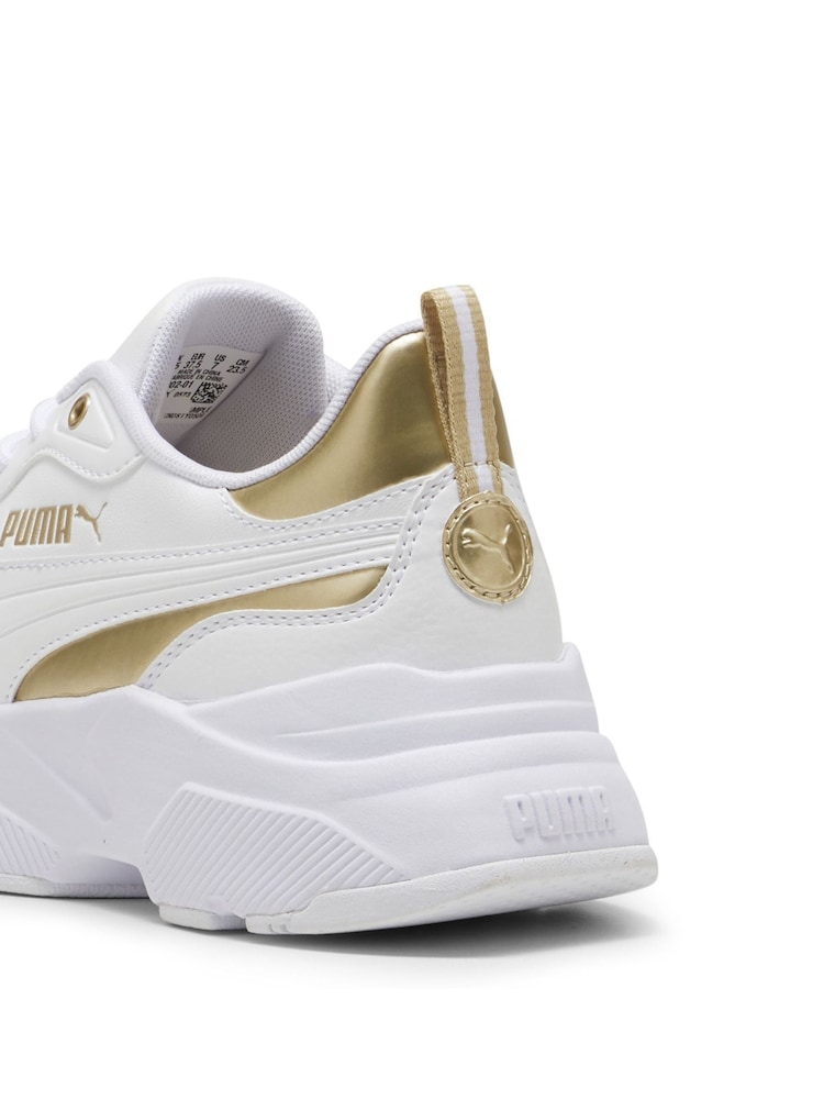 Puma White Womens Cassia Rose Metallic Dream Sneakers - Image 5 of 6