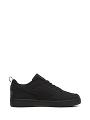 Puma Black Rebound V6 Low Nubuck Sneakers - Image 1 of 6