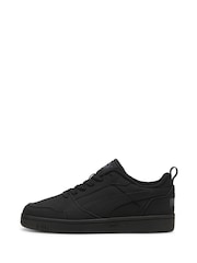 Puma Black Rebound V6 Low Nubuck Sneakers - Image 2 of 6