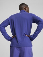 Puma Blue Blue Run Favourite Quarter-Zip Running Sweatshirt - Image 2 of 7