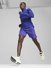 Puma Blue Blue Run Favourite Quarter-Zip Running Sweatshirt - Image 3 of 7