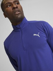 Puma Blue Blue Run Favourite Quarter-Zip Running Sweatshirt - Image 4 of 7