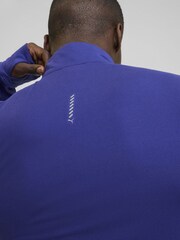 Puma Blue Blue Run Favourite Quarter-Zip Running Sweatshirt - Image 5 of 7