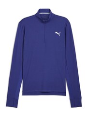 Puma Blue Blue Run Favourite Quarter-Zip Running Sweatshirt - Image 6 of 7