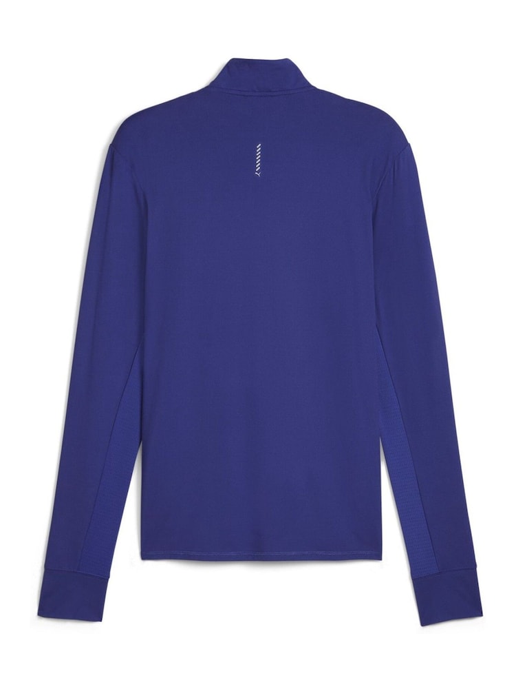 Puma Blue Blue Run Favourite Quarter-Zip Running Sweatshirt - Image 7 of 7