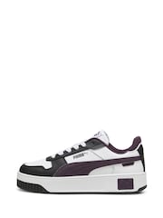 Puma White/Black Womens Carina Street Trainers - Image 1 of 2