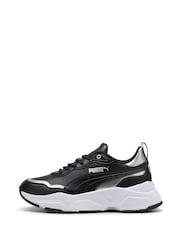 Puma Black Womens Cassia Rose Metallic Dream Sneakers - Image 2 of 6