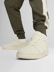 Puma White Rebound V6 Low Nubuck Sneakers - Image 1 of 6