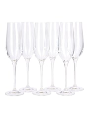 Maxwell Williams Set of 4 Clear GiftBoxed Dishwasher Safe Champagne Flute - Image 3 of 6