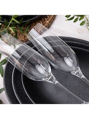 Maxwell Williams Set of 4 Clear GiftBoxed Dishwasher Safe Champagne Flute - Image 5 of 6