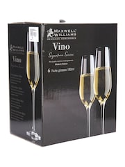 Maxwell Williams Set of 4 Clear GiftBoxed Dishwasher Safe Champagne Flute - Image 6 of 6