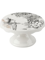 V&A Set of 2 White Alice in Wonderland Mini Cake Stands - Image 2 of 4