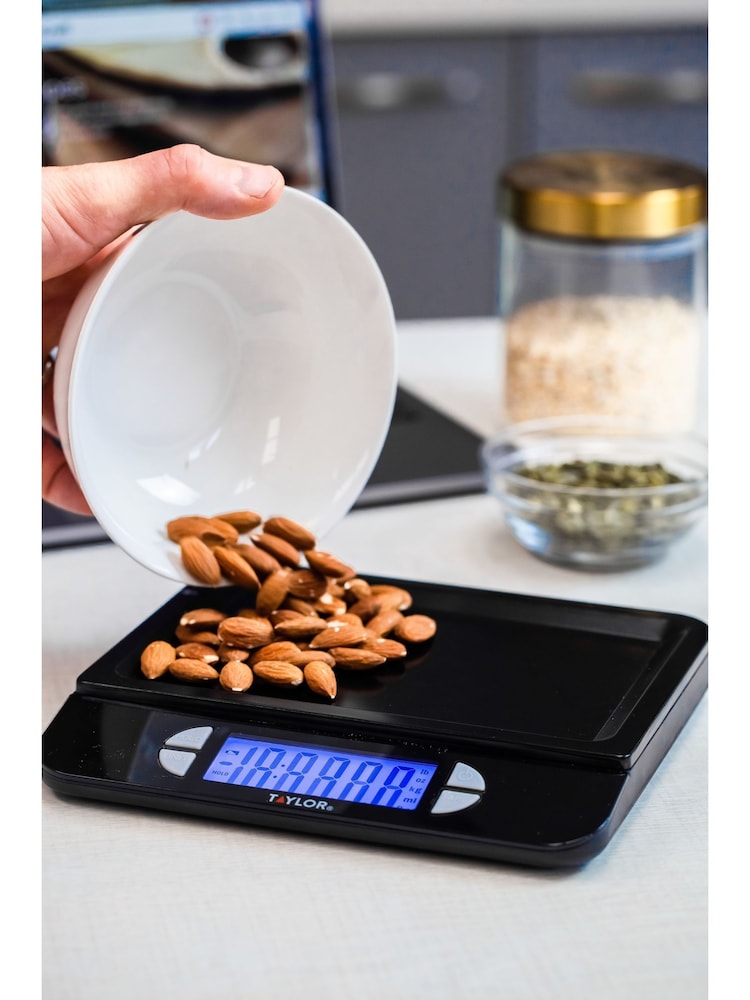 Taylor Black USB Rechargeable Kitchen Scales Tare Function - Image 2 of 5