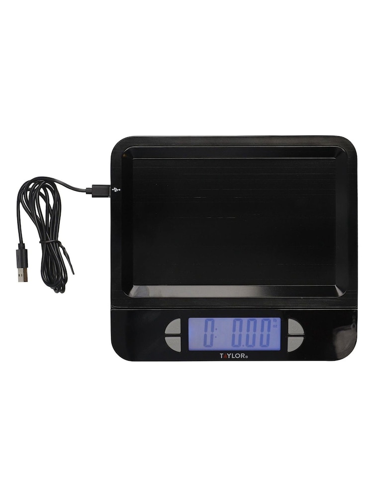 Taylor Black USB Rechargeable Kitchen Scales Tare Function - Image 3 of 5