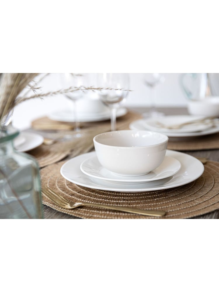 Mikasa 12 Piece White Alexis Porcelain Dinner Set - Image 1 of 6