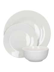 Mikasa 12 Piece White Alexis Porcelain Dinner Set - Image 2 of 6