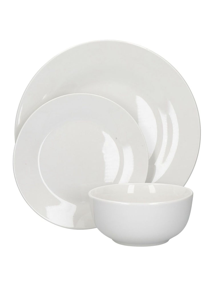 Mikasa 12 Piece White Alexis Porcelain Dinner Set - Image 2 of 6