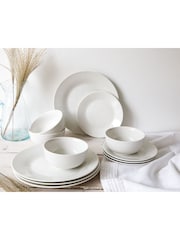 Mikasa 12 Piece White Alexis Porcelain Dinner Set - Image 6 of 6