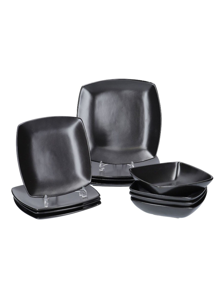 Creative Tops 12 Piece Black Square Dinner Set - Image 6 of 6