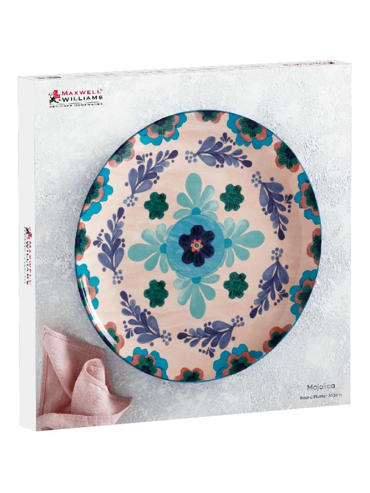 Maxwell Williams Pink Colourful Round Ceramic Food Serving Platter - Image 5 of 5