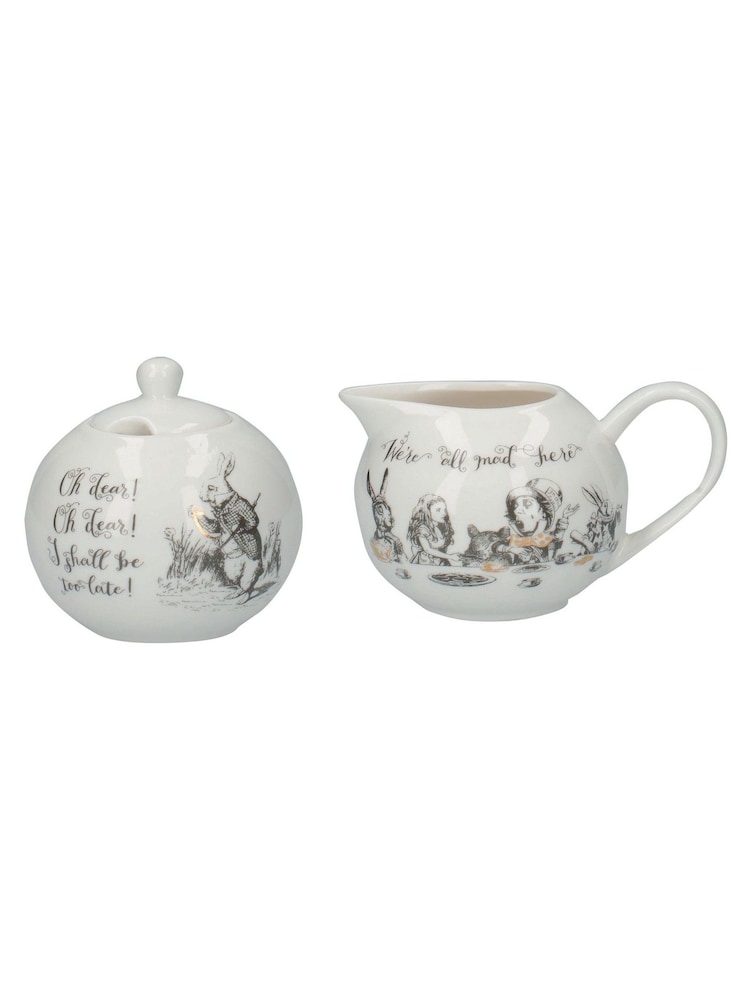 V&A Ensemble pot de lait et sucrier Alice au pays des merveilles - Image 3 of 6