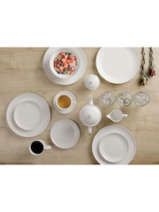 Maxwell Williams 16 Piece White Basics Diamonds Dinner Set - Image 1 of 5