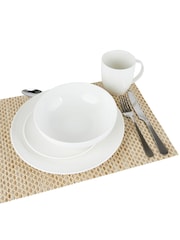 Maxwell Williams 16 Piece White Basics Diamonds Dinner Set - Image 4 of 5