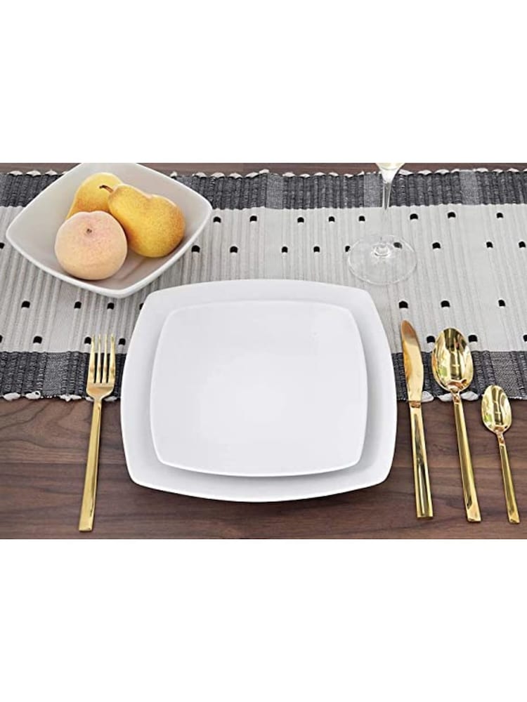 Creative Tops 12 Piece White Square Dinner Set - Image 1 of 3