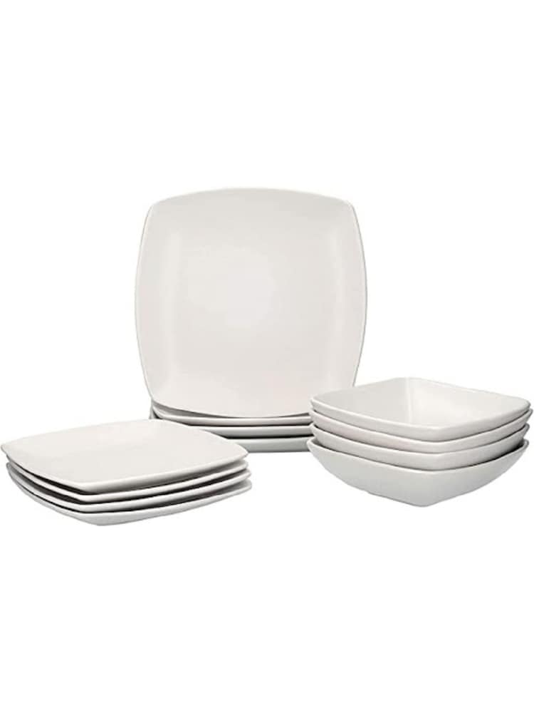 Creative Tops 12 Piece White Square Dinner Set - Image 3 of 3