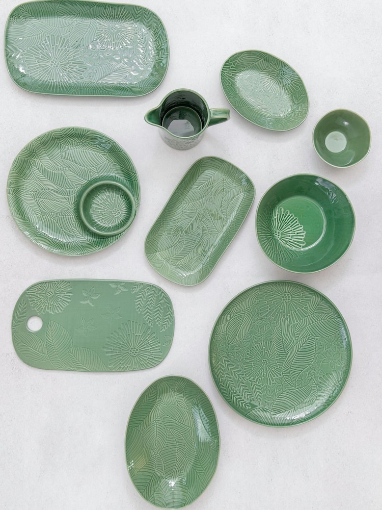 Maxwell Williams Green Large Oblong Ceramic Serving Platter - Image 2 of 3