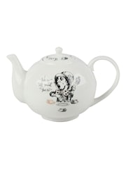 V&A White Large Alice in Wonderland China Teapot - Image 3 of 4