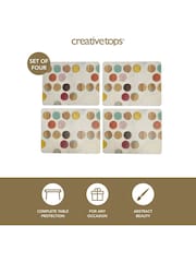 Creative Tops Set of 4 Cream Large Cork Backed Placemat Set with Retro Art - Image 4 of 6
