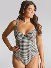 Panache Gingham Paloma Black Swimsuit - Image 1 of 3