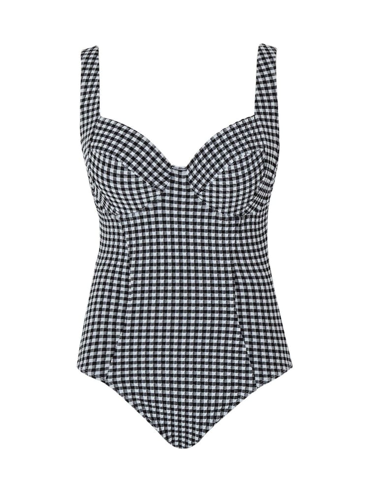 Panache Gingham Paloma Black Swimsuit - Image 3 of 3 Panache Gingham Paloma Black Swimsuit - Image 3 of 3