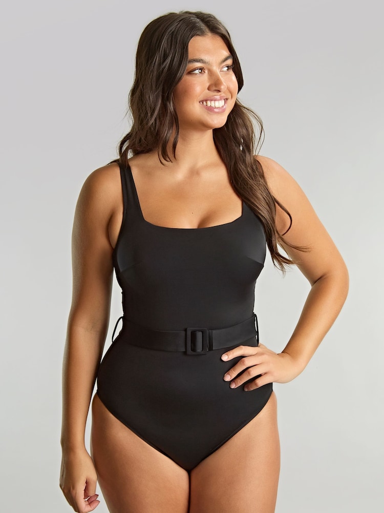 Panache Signature Serena Square Neck Black Swimsuit - Image 1 of 3 Panache Signature Serena Square Neck Black Swimsuit - Image 1 of 3