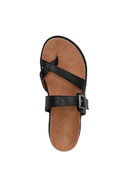 Negro - Sandalias de corte ancho con tira al dedo Carmela de Vionic - Imagen 6 de 7