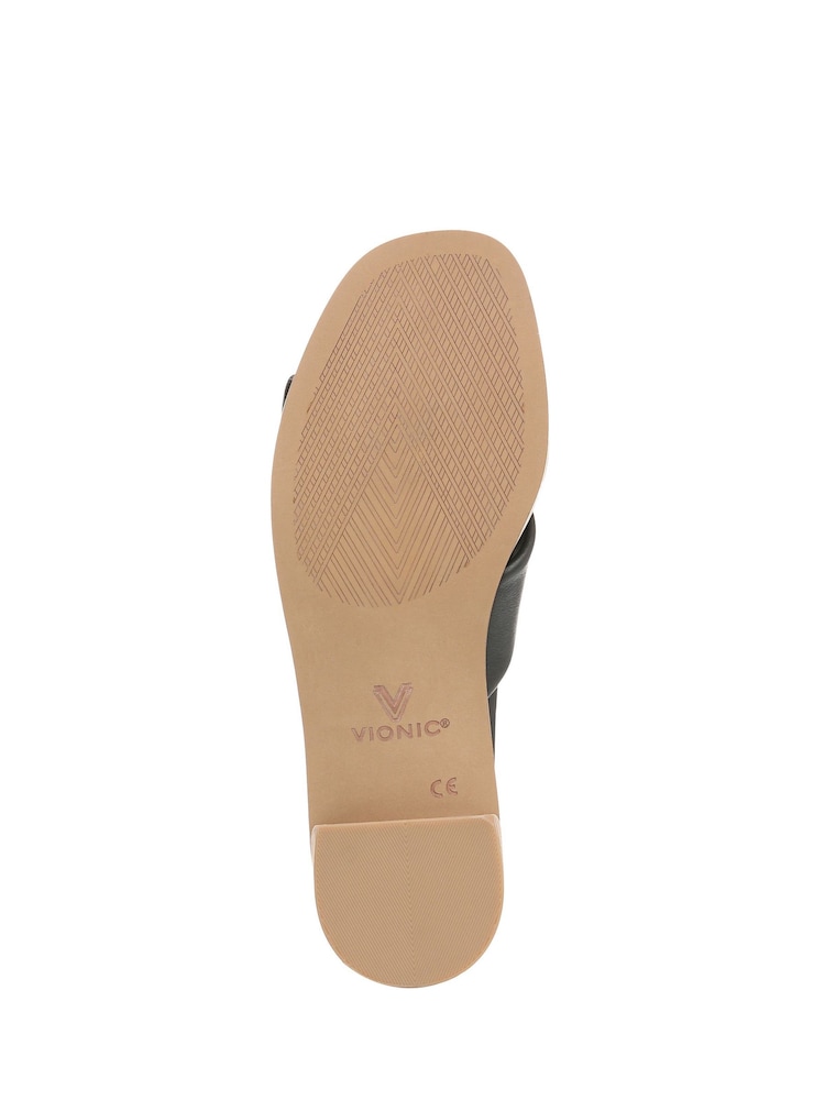 Vionic Regular Fit Mabel Black Slides - Image 6 of 6
