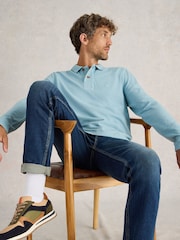 White Stuff Langarm-Poloshirt im Utility-Design aus 100 % Baumwolle - Bild 3 von 6