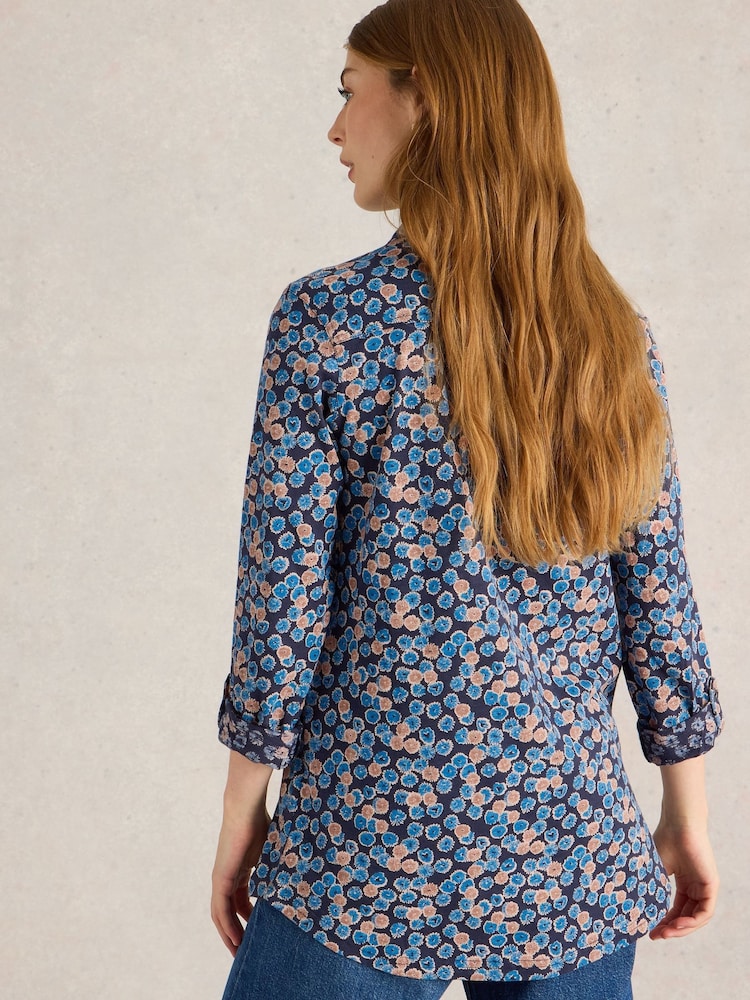 White Stuff Blue Annie Longline 100% Cotton Shirt - Image 2 of 6 White Stuff Blue Annie Longline 100% Cotton Shirt - Image 2 of 6