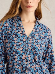 White Stuff Blue Annie Longline 100% Cotton Shirt - Image 4 of 6