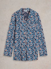 White Stuff Blue Annie Longline 100% Cotton Shirt - Image 5 of 6