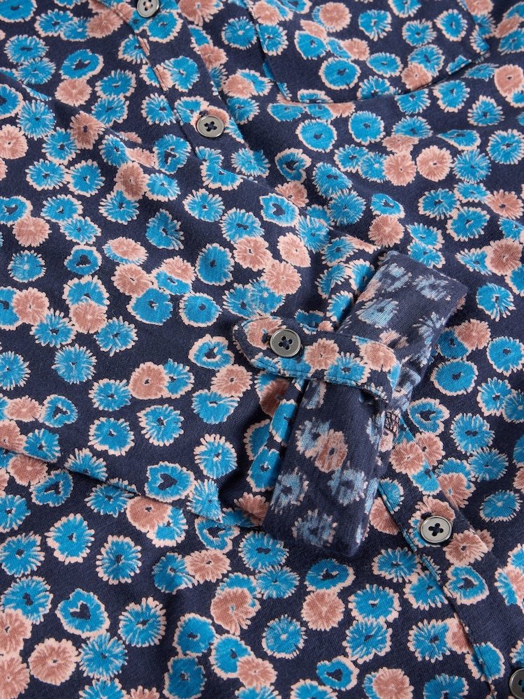 White Stuff Blue Annie Longline 100% Cotton Shirt - Image 6 of 6