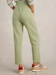 White Stuff Green Jude Jersey 100% Cotton Joggers - Image 3 of 6