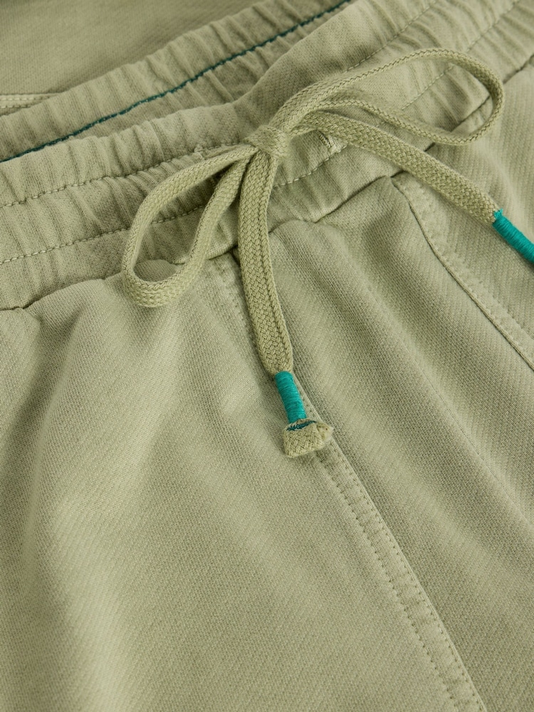 White Stuff Green Jude Jersey 100% Cotton Joggers - Image 6 of 6