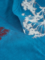 White Stuff Blue Nelly Long Sleeve 100% Cotton T-Shirt - Image 6 of 6