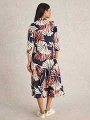 White Stuff Blue Rua Jersey Shirt Dress - Image 3 of 6