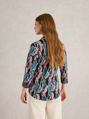 White Stuff Blue Annie Jersey 100% Cotton Shirt - Image 2 of 6