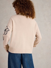 White Stuff Natural Sprig Floral Jumper - Image 3 of 7