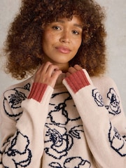 White Stuff Natural Sprig Floral Jumper - Image 5 of 7